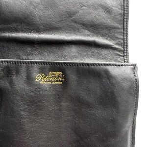 Vintage Peterson’s Genuine Leather Black Clutch Wallet Case